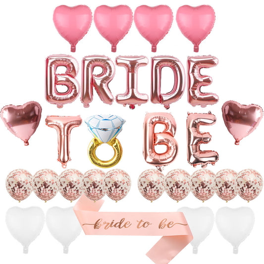 Rose Gold Bride To Be Party Decoration Kit