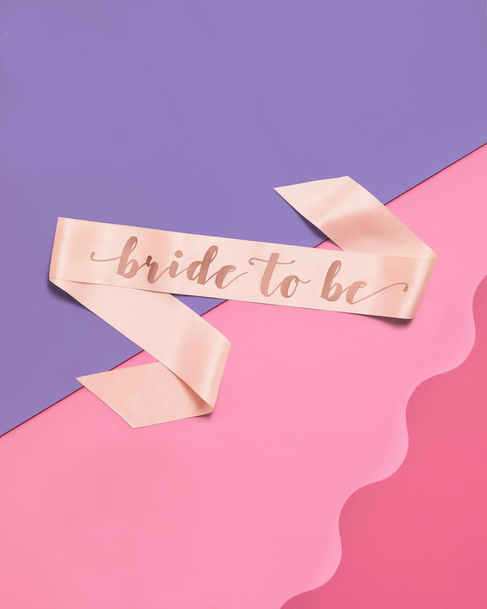 Rose Gold Bride To Be Sash