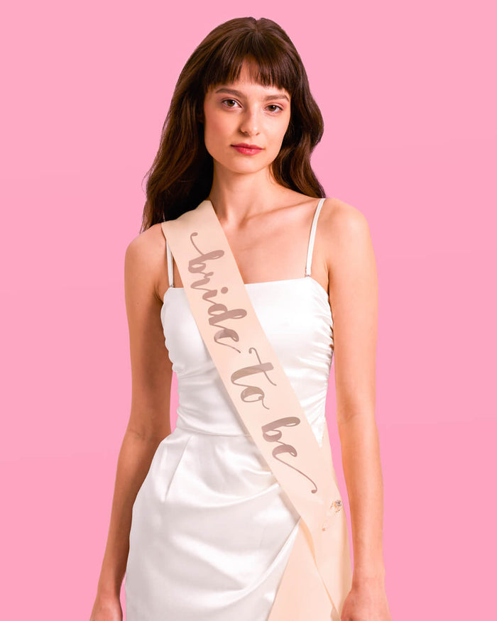 Rose Gold Bride To Be Sash