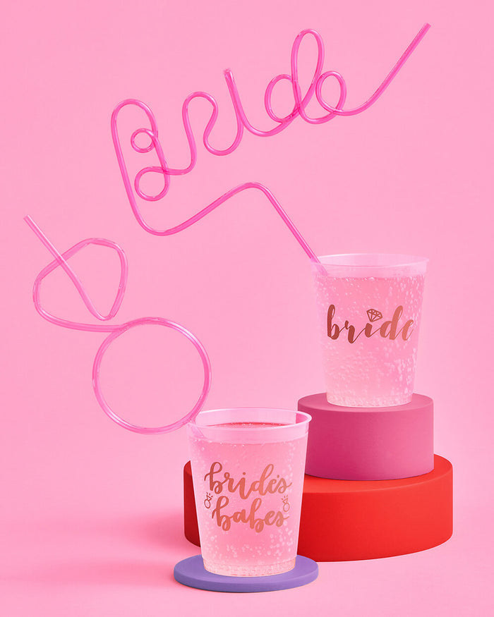 Bride Sippy Straw Set