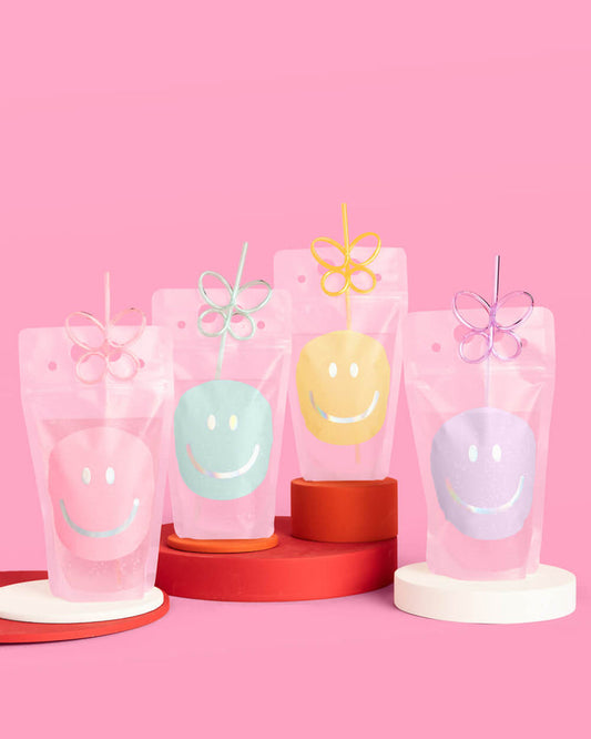 Smiley Sippers & Straws Set