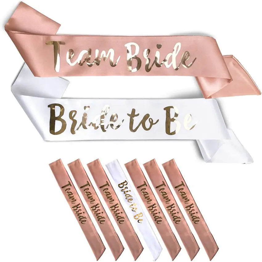 7 pc Team Bride Sash Kit