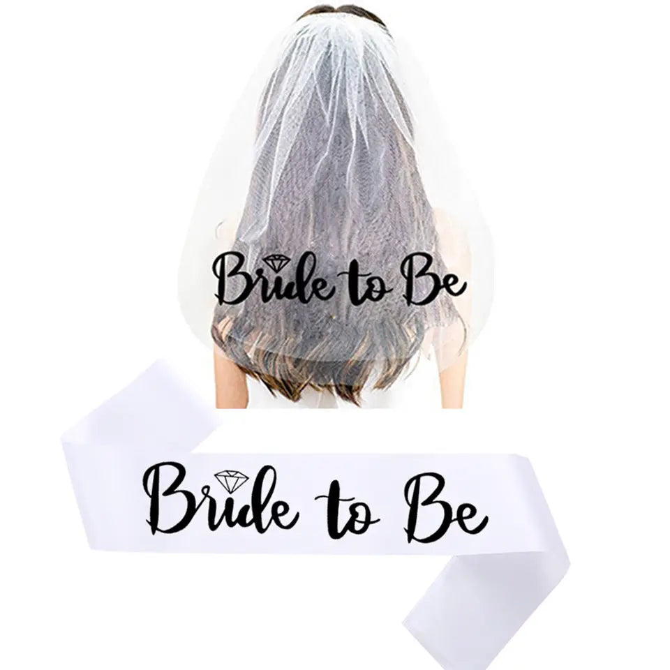 Bride to Be Sash & Veil combo