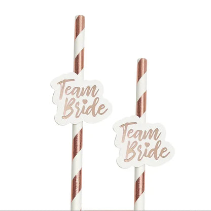 Biogradeable Team Bride Straws