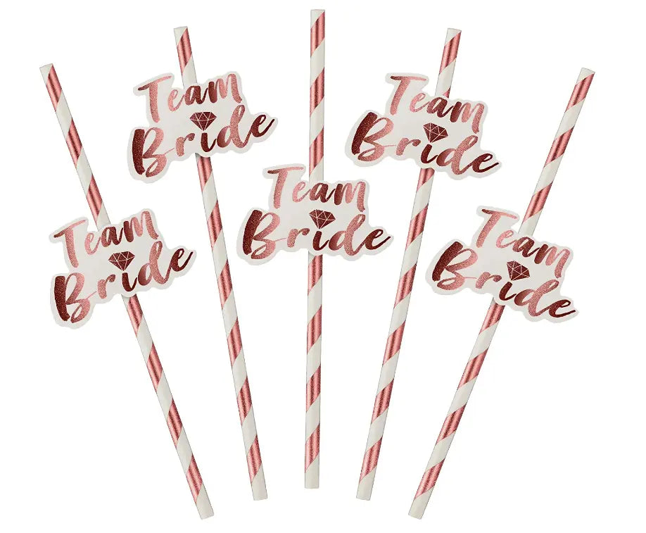 Biogradeable Team Bride Straws