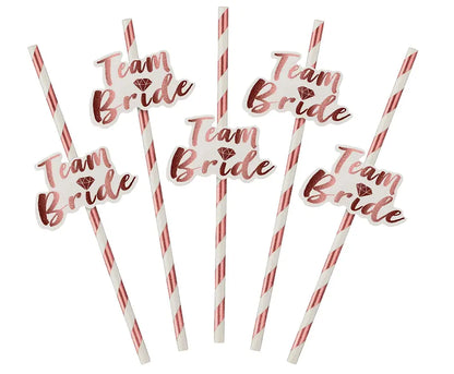 Biogradeable Team Bride Straws