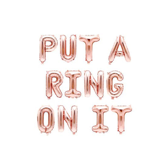 16'' Put a Ring On It -  Letter Balloons